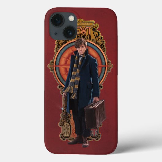 NEWT SCAMANDER™ Stehend Art Nouveau Panel Case-Mate iPhone Hülle (Rückseite)