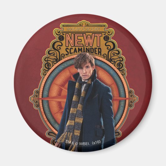 NEWT SCAMANDER™ Stehend Art Nouveau Panel Magnet (Vorne)