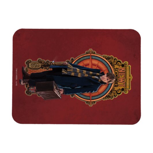 NEWT SCAMANDER™ Stehend Art Nouveau Panel Magnet (Horizontal)