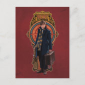 NEWT SCAMANDER™ Stehend Art Nouveau Panel Postkarte (Vorderseite)