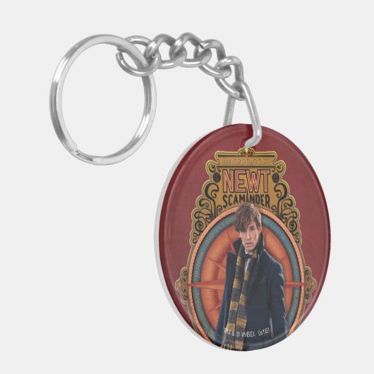 NEWT SCAMANDER™ Stehend Art Nouveau Panel Schlüsselanhänger (Vorderseite links)