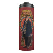 NEWT SCAMANDER™ Stehend Art Nouveau Panel Thermosbecher (Vorderseite)
