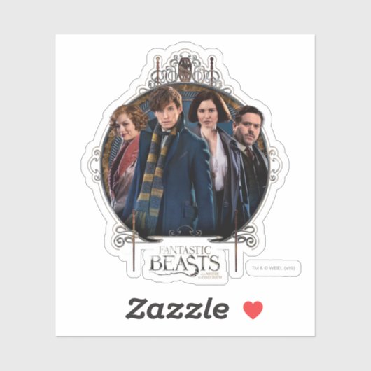 NEWT SCAMANDER™ und Company Art Nouveau Frame Aufkleber (Blatt)