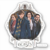 NEWT SCAMANDER™ und Company Art Nouveau Frame Aufkleber (Vorderseite)