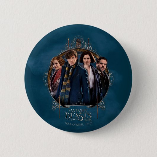 NEWT SCAMANDER™ und Company Art Nouveau Frame Button (Vorderseite)