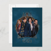 NEWT SCAMANDER™ und Company Art Nouveau Frame Postkarte (Vorne/Hinten)