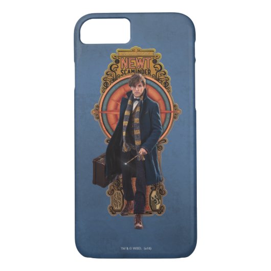 NEWT SCAMANDER™ Walking Art Nouveau Panel Case-Mate iPhone Hülle (Rückseite)