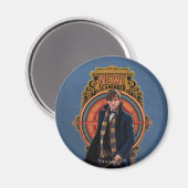 NEWT SCAMANDER™ Walking Art Nouveau Panel Magnet (Vorderseite/Rückseite)
