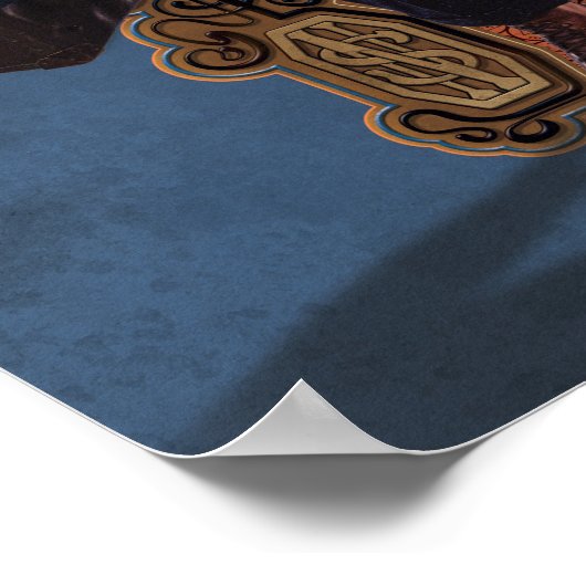 NEWT SCAMANDER™ Walking Art Nouveau Panel Poster (Ecke)