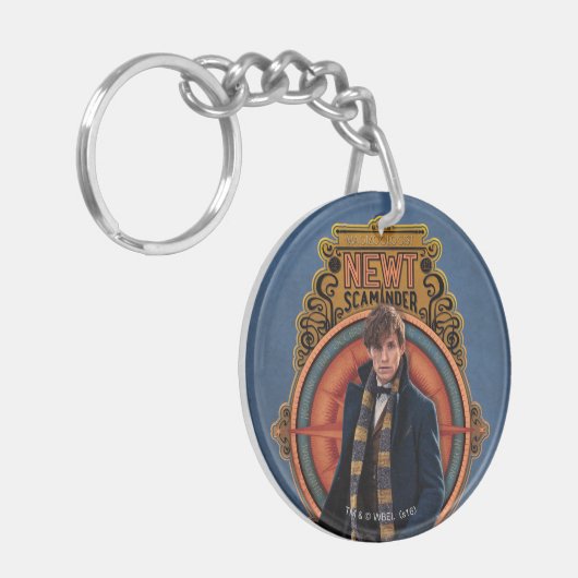 NEWT SCAMANDER™ Walking Art Nouveau Panel Schlüsselanhänger (Vorderseite links)