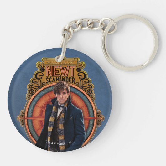 NEWT SCAMANDER™ Walking Art Nouveau Panel Schlüsselanhänger (Rückseite)