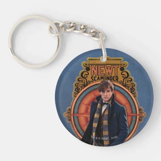 NEWT SCAMANDER™ Walking Art Nouveau Panel Schlüsselanhänger (Vorderseite)