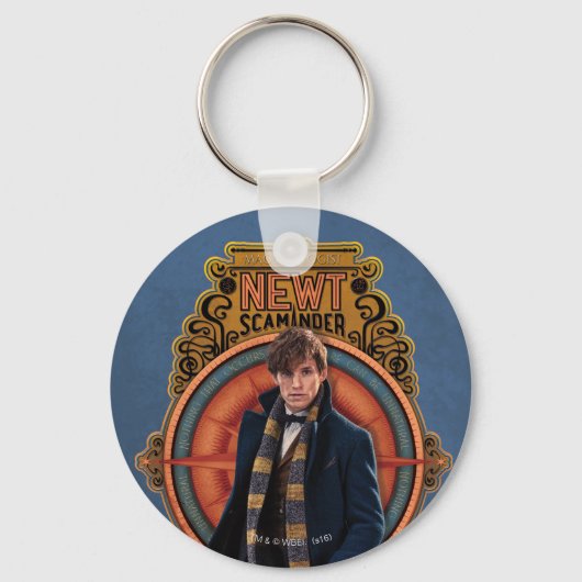 NEWT SCAMANDER™ Walking Art Nouveau Panel Schlüsselanhänger (Vorderseite)