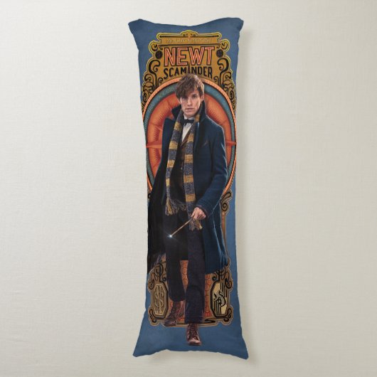 NEWT SCAMANDER™ Walking Art Nouveau Panel Seitenschläferkissen (Vorderseite Vertikal)