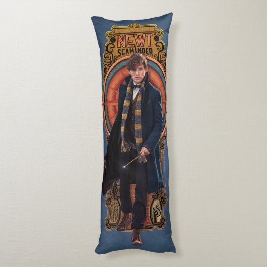 NEWT SCAMANDER™ Walking Art Nouveau Panel Seitenschläferkissen (Rückseite (Vertikal))