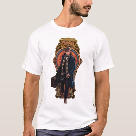 NEWT SCAMANDER™ Walking Art Nouveau Panel T-Shirt (Vorderseite)