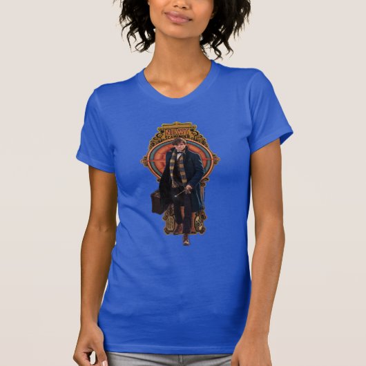NEWT SCAMANDER™ Walking Art Nouveau Panel T-Shirt (Vorderseite)