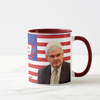 Newt-u. Tee-Party - rot, weiß u. Blau Tasse