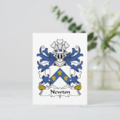 Newton Familienwappen Postkarte (Stehend Vorderseite)