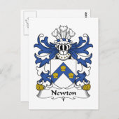 Newton Familienwappen Postkarte (Vorne/Hinten)
