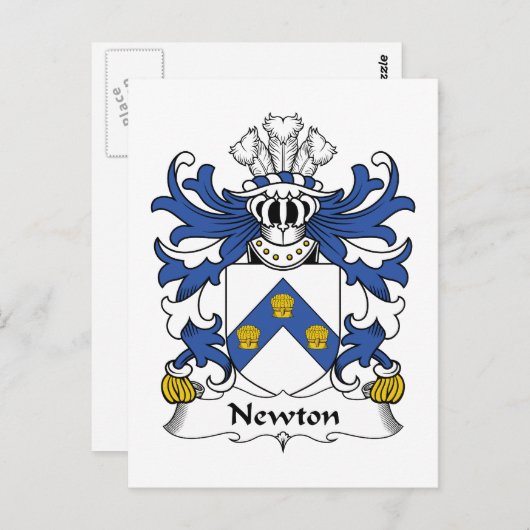 Newton Familienwappen Postkarte (Vorne/Hinten)