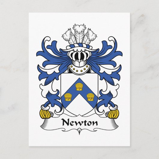 Newton Familienwappen Postkarte (Vorderseite)