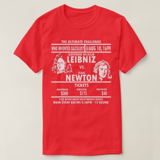 Newton gegen Leibniz Mathematiker Gift Mah Calculu T-Shirt (Design vorne)