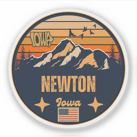 Newton, Iowa Aufkleber (Vorderseite)