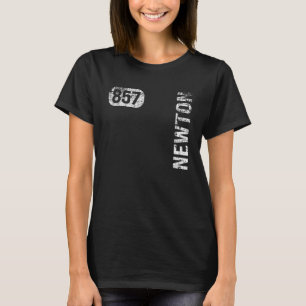 Newton Massachusetts 857 Area Code Vintag Retro T-Shirt