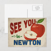 Newton Massachusetts Apple - Vintage Travel Postkarte (Vorne/Hinten)