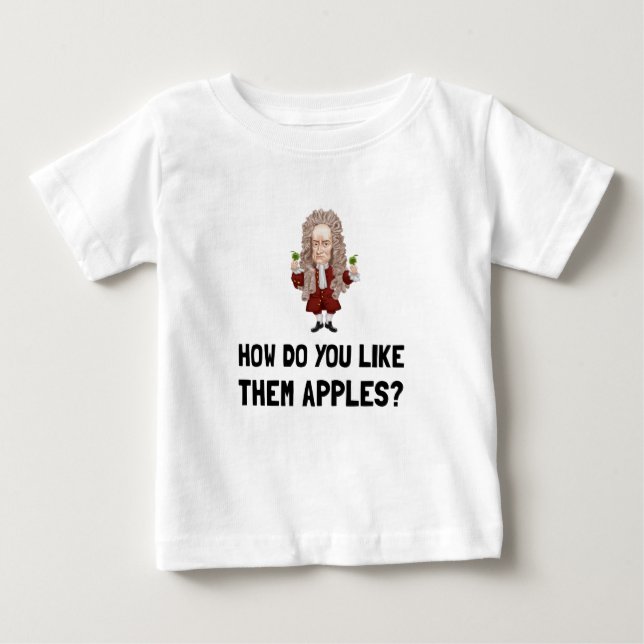 Newton mögen sie Äpfel Baby T-shirt (Vorderseite)