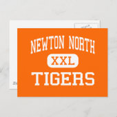 Newton North - Tigers - High - Newton Postkarte (Vorne/Hinten)