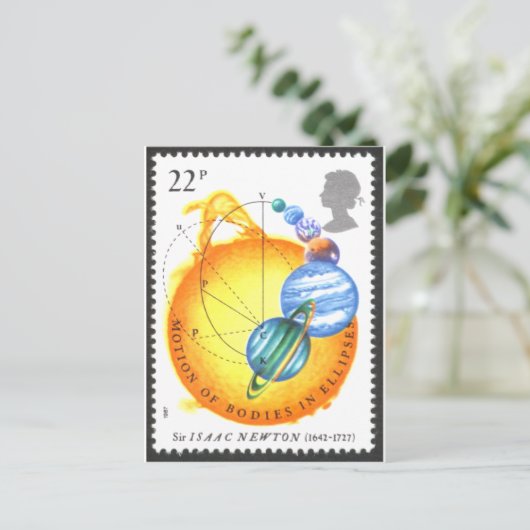 Newton Orbits Postkarte (Stehend Vorderseite)