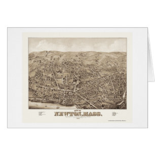 Newton, panoramische Karte MAs - 1878