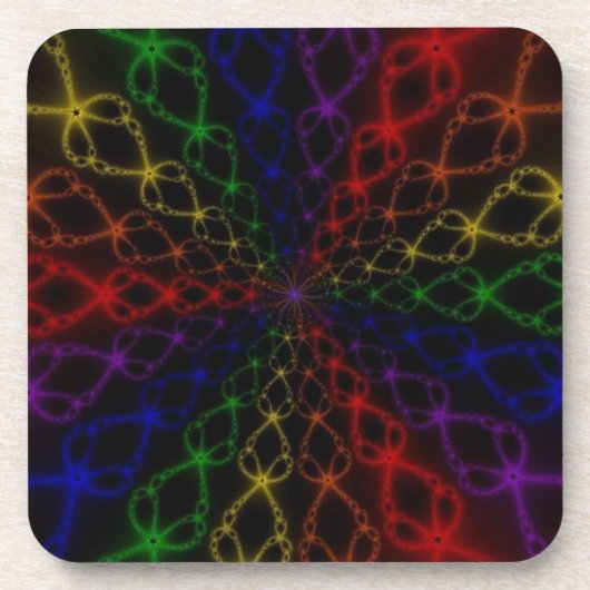 Newton Rainbow | Rainbow Fraktal Art Getränkeuntersetzer (Vorderseite)