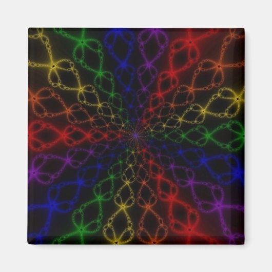 Newton Rainbow | Rainbow Fraktal Art Magnet (Vorne)