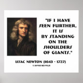 Newton Stehend auf den Schultern von Riesen Poster (Vorne)