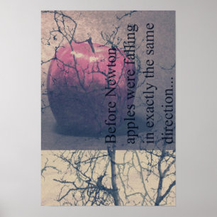 Newton- und Apfelposter Poster
