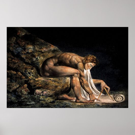 Newton William Blake Masonic Painting Poster Print (Vorne)