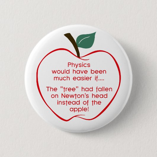 Newtons Apfel Button (Vorderseite)