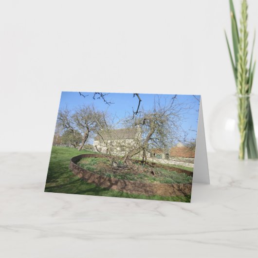 Newtons Baum an Woolthorpe Landsitz Karte (Vorderseite)