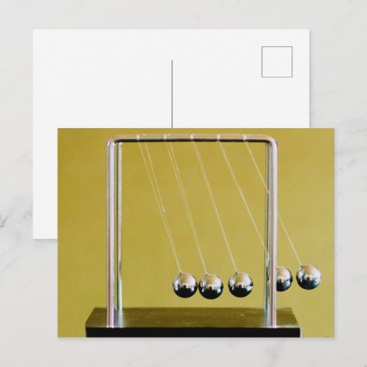 Newton's Cradle Postkarte (Vorne/Hinten)