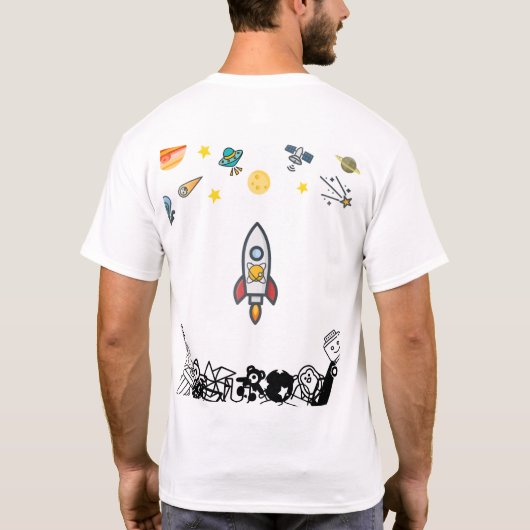 Newtons drittes Gesetz T-Shirt (Rückseite)