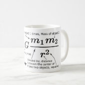 Newtons Gesetz der universellen Gravitation Kaffeetasse (VorderseiteRechts)