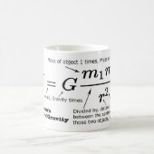 Newtons Gesetz der universellen Gravitation Kaffeetasse (Mittel)