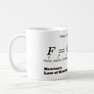 Newtons Gesetz der universellen Gravitation Kaffeetasse