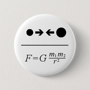 Newtons Gravitation-Gesetz Button