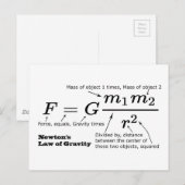 Newton's Law of Universell Gravitation Postkarte (Vorne/Hinten)