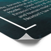 Newtons Universelles Gravitation-Gesetz - Plakat (Ecke)