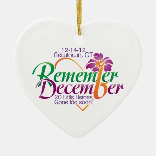 Newtown Memorial Heart Ornament (Vorne)
